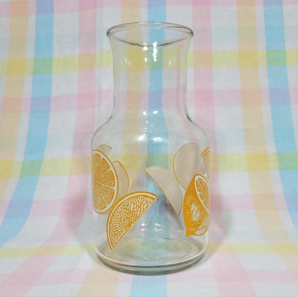 Vintage lemonade glass juice beverage picnic pitcher carafe drink jug - Picture 2 of 6